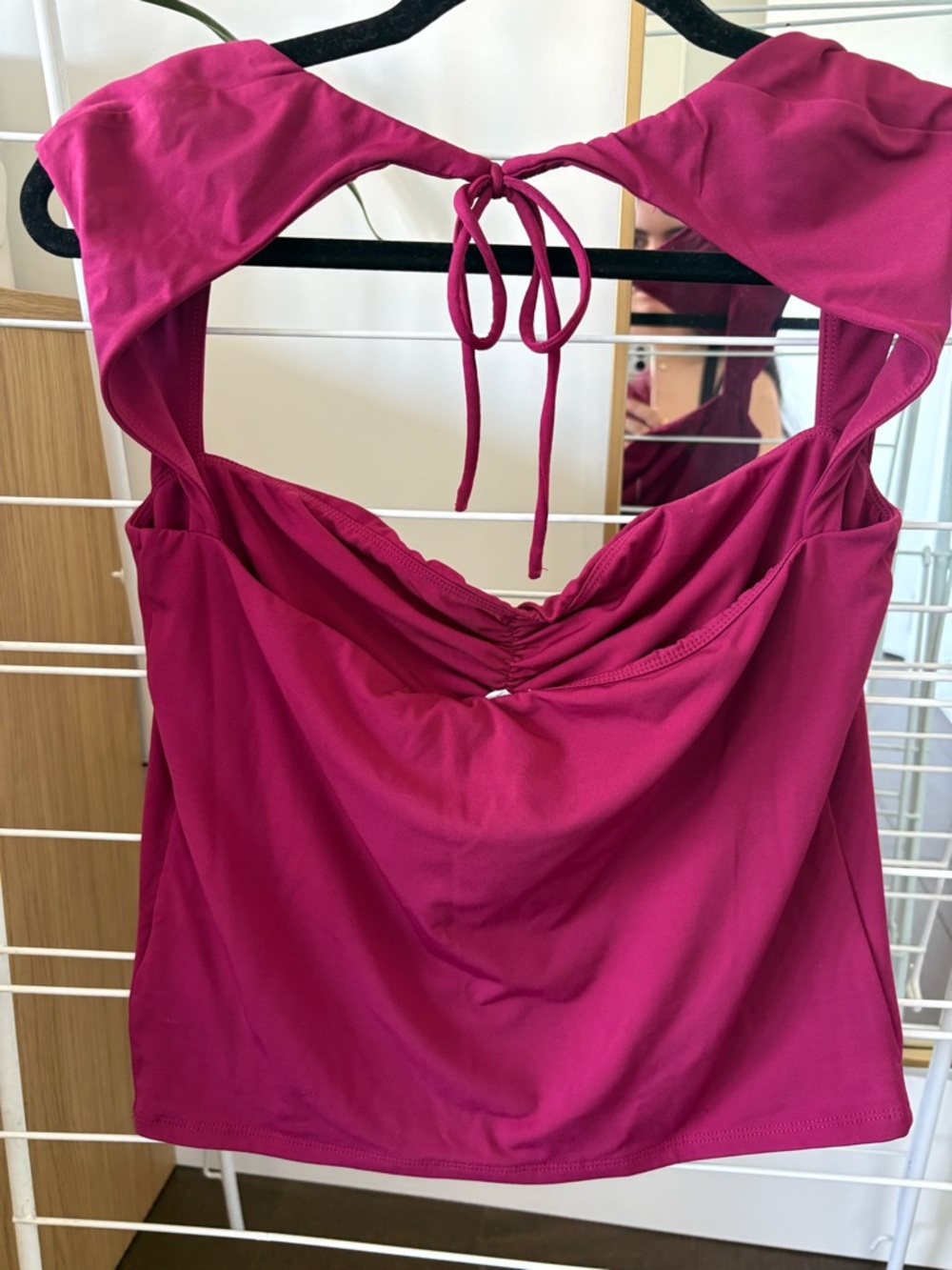 Garage - Fuchsia Ruched Front Tank Top - Picture 2 of 3